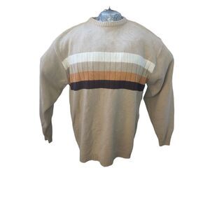 PJ Mark Mens Size XL Beige Multicolor Pullover Sweater.